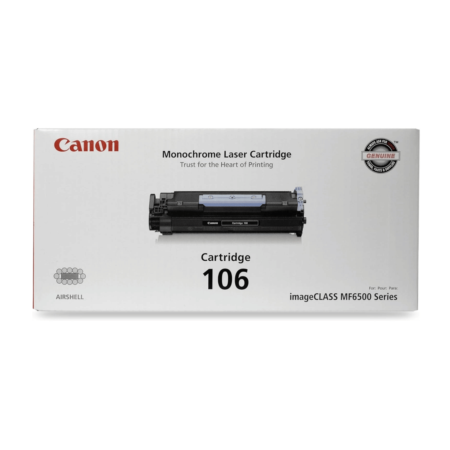 Canon 106 Toner Cartridge Black (0264B001) 1 Pack, for Canon imageCLASS MF6530, MF6540, MF6550, MF6560, MF6560cx, MF6580, Laser Printer TonerXpres