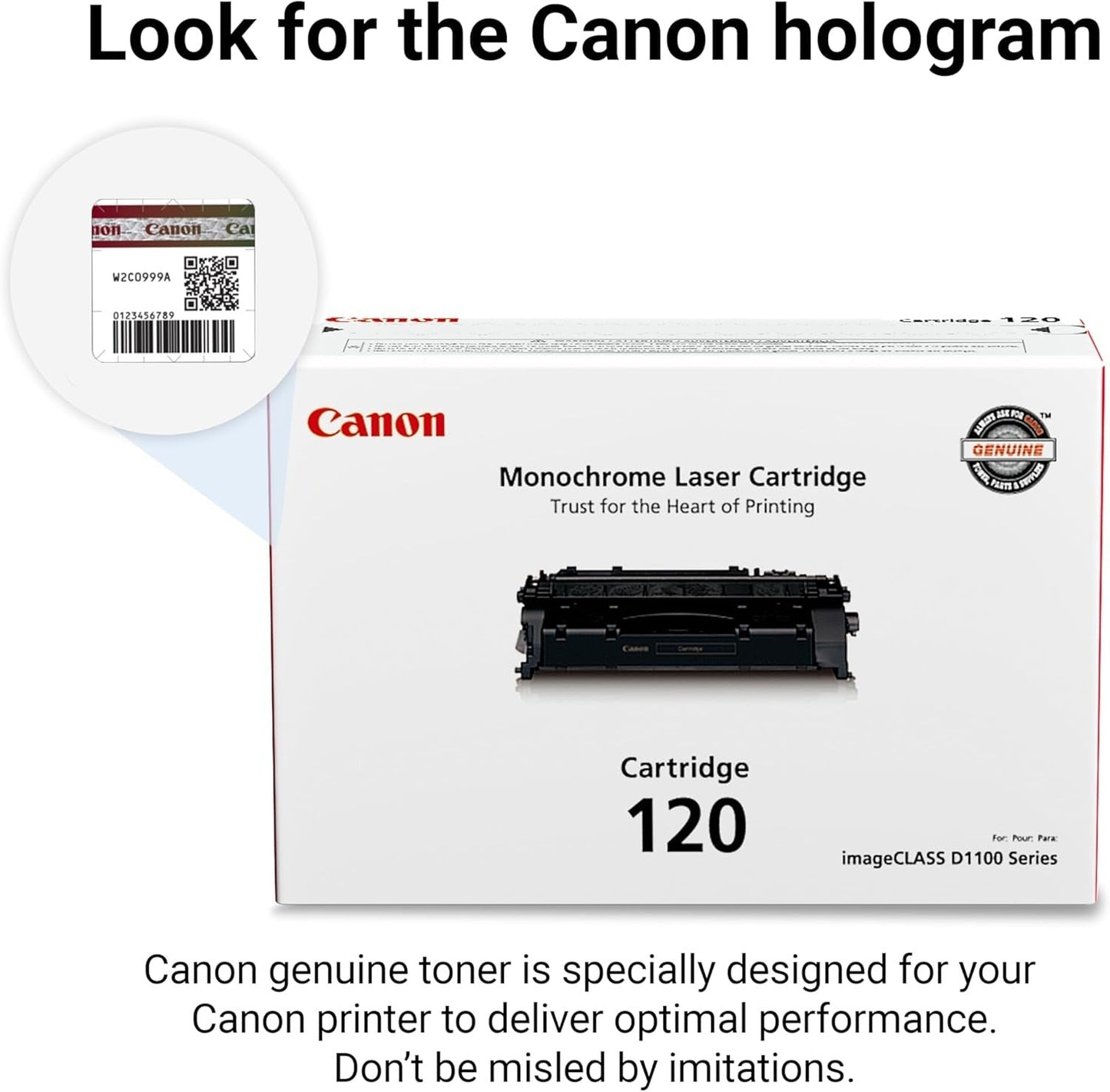 Canon 120 Toner Cartridge, Genuine Black (2617B001AA) TonerXpres