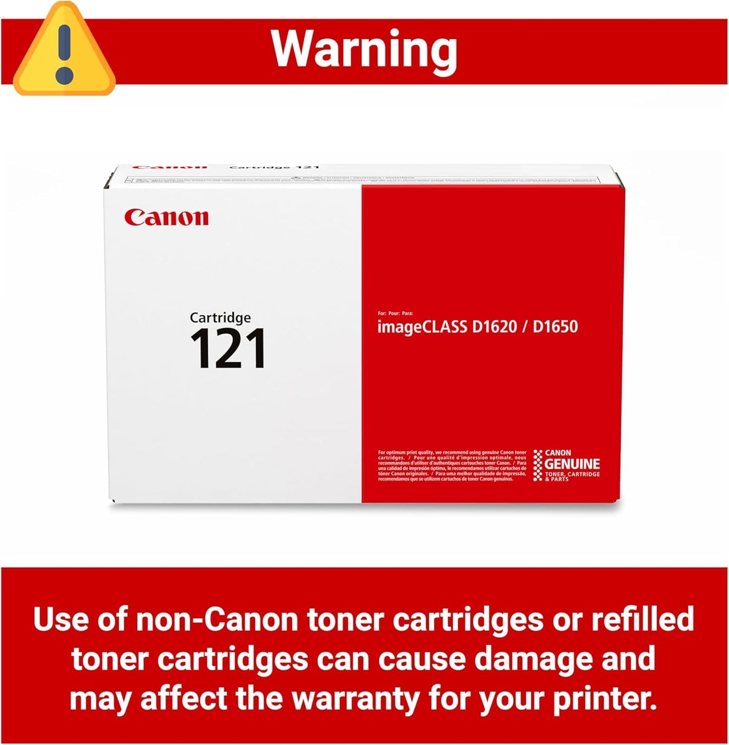 Canon 121 Toner Cartridge, Genuine Black (3252C001)
