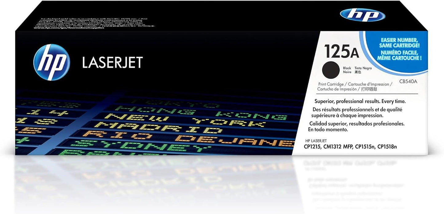 HP CB540A 125A Black Toner – Genuine HP, Sealed, ~2,200 Pages, CP1515n & CP1215 Compatible TonerXpres