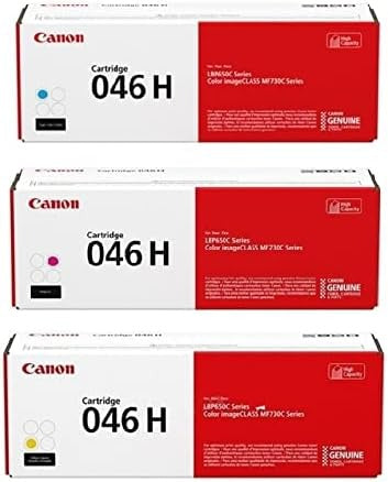 Canon 046H black cyan magenta yellow cartridges
