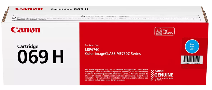 Canon 069H Toner Set Genuine Original 4-Color BCMY High Yield NEW TonerXpres
