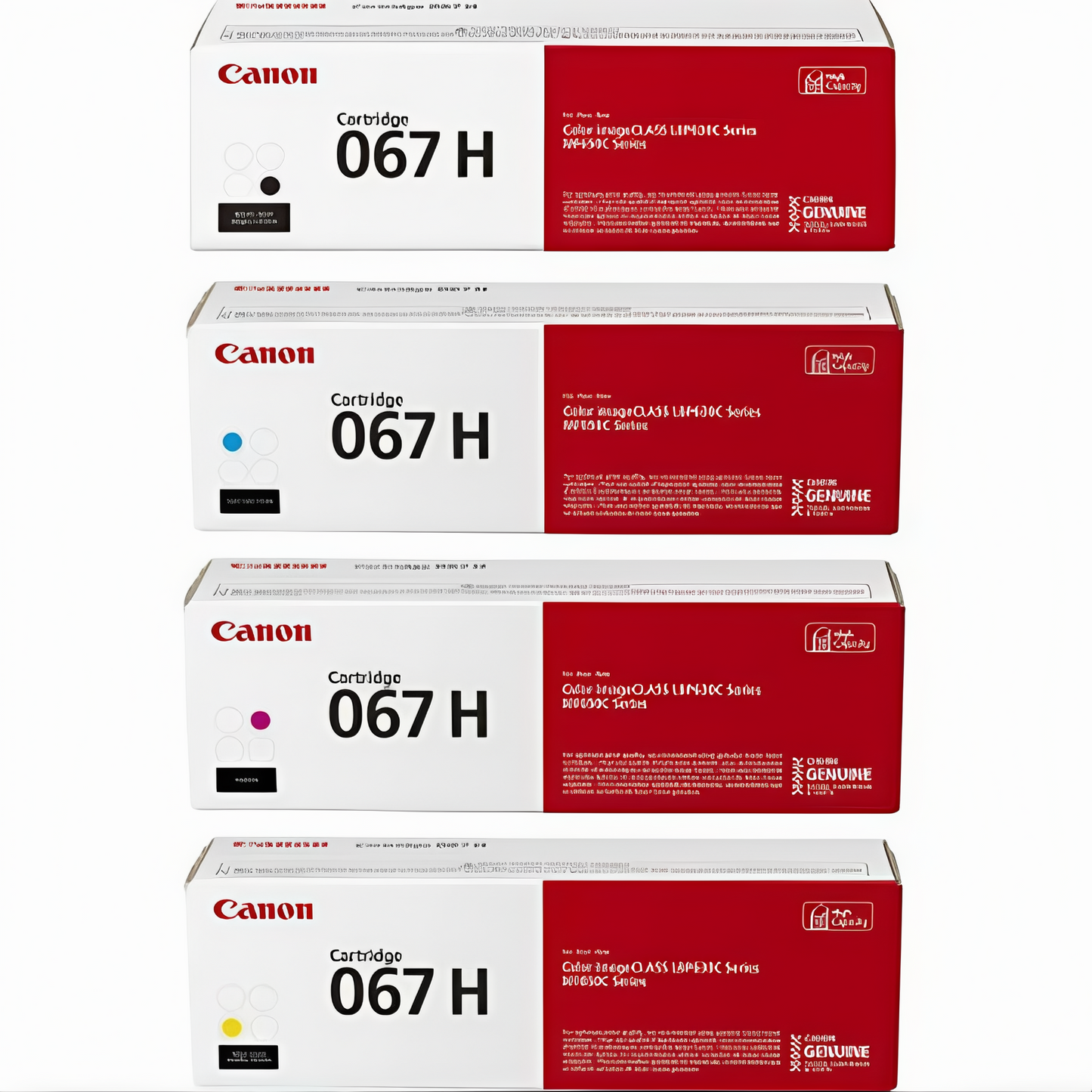 Canon 067 H Toner Set Genuine Original 4-Color Std Yield NEW Sealed! TonerXpres