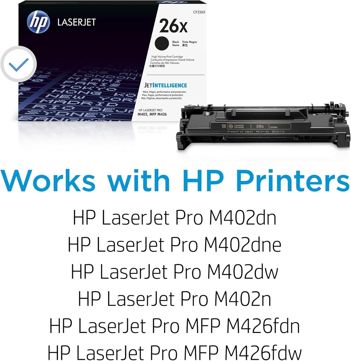 HP 26X Black Toner Cartridge High Yield CF226X