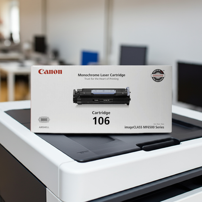 Canon 106 Toner Cartridge  Black (0264B001) 1 Pack, for Canon imageCLASS MF6530, MF6540, MF6550, MF6560, MF6560cx, MF6580, Laser Printer