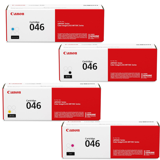 Canon 046 Toner Set Genuine Original 4-Color Std Yield NEW Sealed!