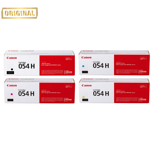 Canon 054H Toner Cartridge Set – High Yield – 4-Pack: Black Cyan Magenta Yellow