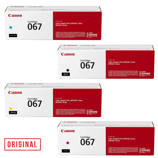 Canon 067 Toner Set 4-Pack | Genuine OEM for MF653Cdw MF654Cdw MF656Cdw Printers