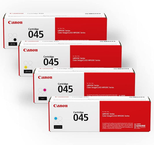 Canon 045 Toner Cartridge Set, Genuine 4-Color (Standard Yield)