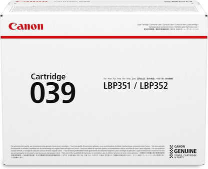 Canon Cartridge 039 black toner front view
