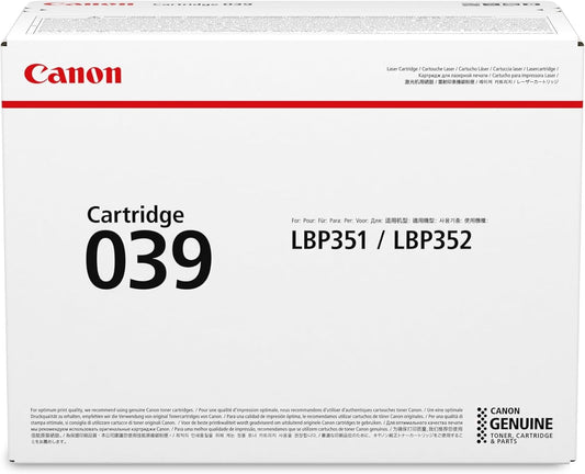 Canon Cartridge 039 black toner front view