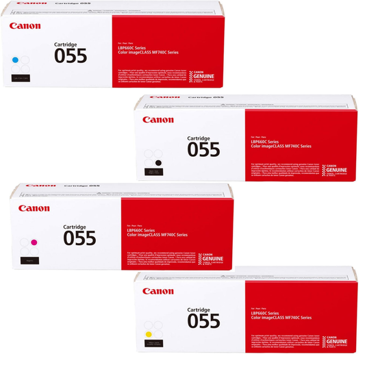 Genuine Canon 055 toner cartridge set 4-pack

