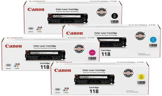 Canon 118 toner complete set front view

