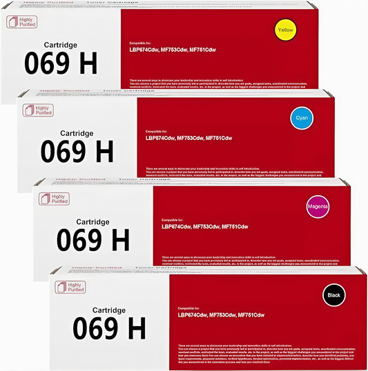 Canon 069H Toner Set Genuine Original 4-Color BCMY High Yield NEW