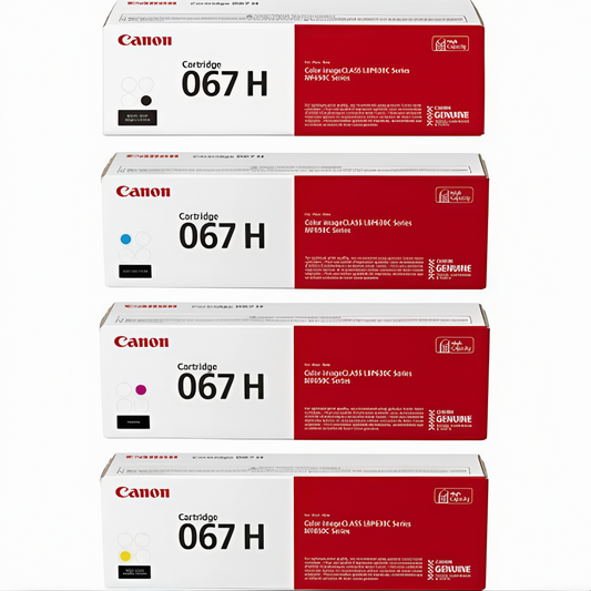 Canon 067  H Toner Set Genuine Original 4-Color Std Yield NEW Sealed!