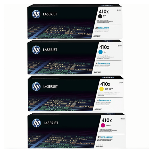 HP 410X Toner Set Cartridge High Yield (4-Pack, CF410X-CF413X)